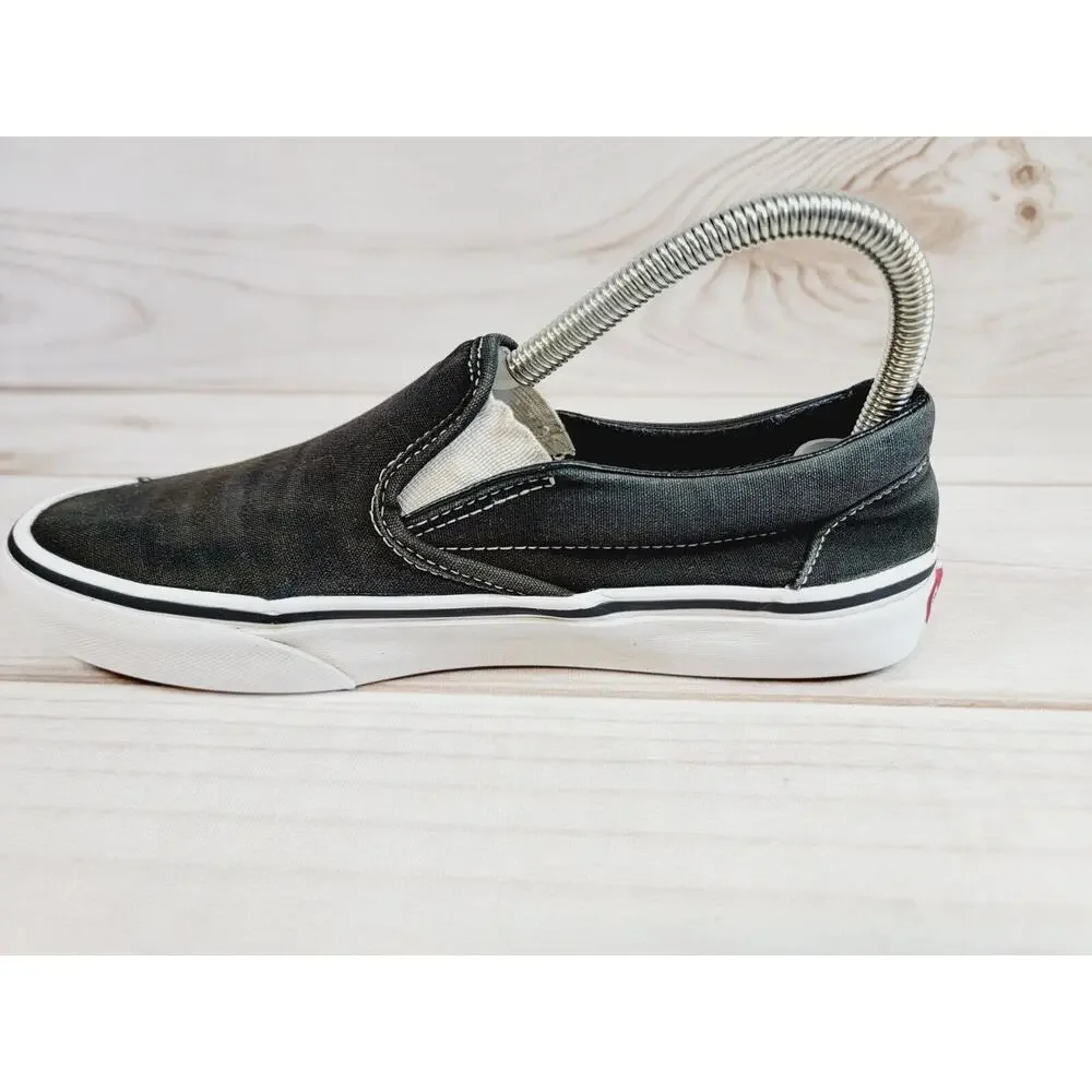 Vans 751505 Classic Slip-on Black True White Womens sz 8.5 Shoes Mens 7 Shoes
